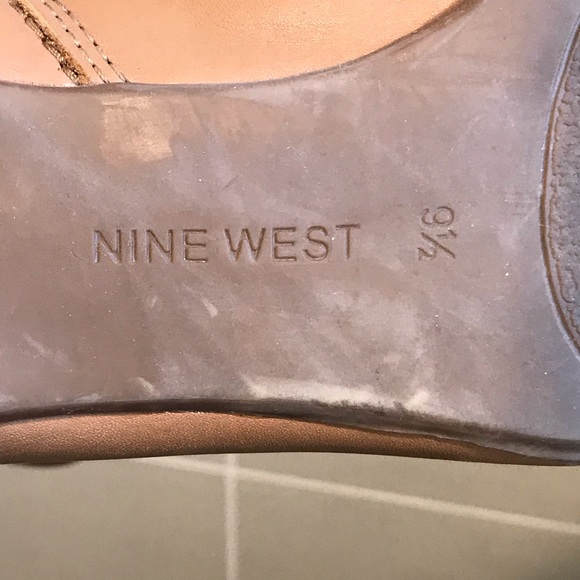 Nine West Tan Leather Zip Ankle Boots - Picture 6 of 10